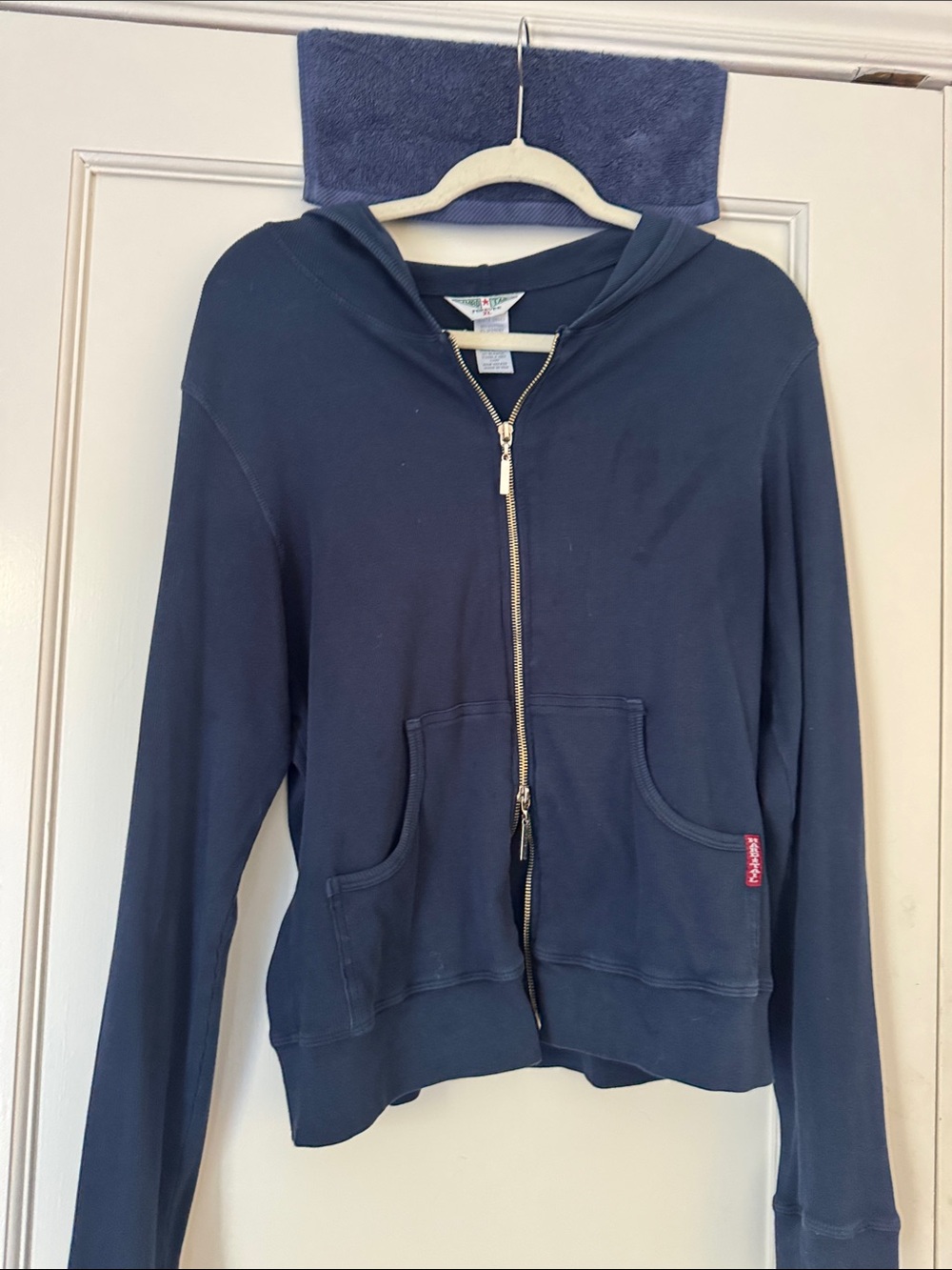 Hard Tail Navy Full-Zip Hoodie Jacket - Women 2 way ZIP